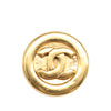 Chanel CC Gold Plated Button Clip On Earrings Secondhand
