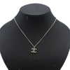 Secondhand Chanel Silver Plated CC Rhinestone Pendant Necklace
