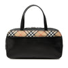 Burberry Nova Check Canvas Trimmed Leather Handbag Secondhand