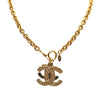 Chanel Gold Plated Double CC Pendant Necklace Secondhand