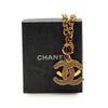 Chanel Gold Plated Double CC Pendant Necklace Secondhand