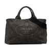 Prada Denim Canapa Logo Satchel Secondhand