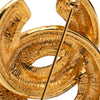 Chanel Gold Plated Quilted CC Brooch Secondhand