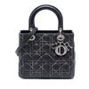 Dior Medium Lambskin Cannage Contrast Stitch Lady Dior Secondhand