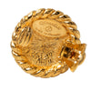 Secondhand Chanel CC Gold Plated Round Clip On Earrings