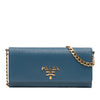 Prada Saffiano Wallet On Chain Secondhand