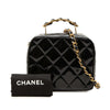 Chanel Quilted Patent Vanity Case Secondhand