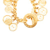 Celine Gold Plated Sport Button Medallion Charm Bracelet Secondhand