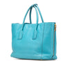 Prada Vitello Daino Side Zip Twin Pocket Open Convertible Tote Secondhand