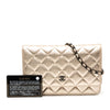 Secondhand Chanel CC Quilted Metallic Lambskin Wallet on Chain