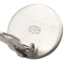 Chanel CC Silver Plated Enamel Camellia Clip On Earrings Secondhand