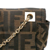 Fendi Zucca Canvas and Leather Chain Maxi Baguette Secondhand