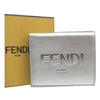 Fendi Metallic Leather Logo Bifold Compact Wallet Secondhand