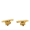 Secondhand Chanel CC Gold Plated Sunburst Round Clip On Earrings