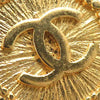 Secondhand Chanel CC Gold Plated Sunburst Round Clip On Earrings
