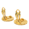 Secondhand Chanel CC Gold Plated Sunburst Round Clip On Earrings