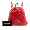 Chanel Large Quilted Shiny Calfskin 22 Backpack Secondhand