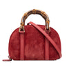 Gucci Mini Suede Bamboo Satchel Secondhand