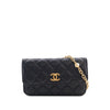 Chanel CC Quilted Lambskin Enamel and Pearl Wallet On Chain Secondhand