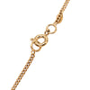 Chanel CC Gold Plated Strass Square Pendant Necklace Secondhand