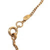 Chanel CC Gold Plated Strass Square Pendant Necklace Secondhand