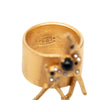 Chanel Gold Plated Rhinestone and Faux Pearl Bambi Ring Secondhand