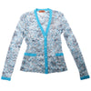 Missoni Crochet-Knit Cardigan in Blue, Size 40 IT Secondhand