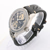 Montblanc Geosphere 119286 BBGJ3HDQ3 SS x Leather AT Watch with Black Dial Secondhand