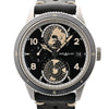 Montblanc Geosphere 119286 BBGJ3HDQ3 SS x Leather AT Watch with Black Dial Secondhand