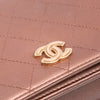 Chanel CC Quilted Metallic Lambskin Enamel Wallet On Chain Secondhand