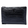 Saint Laurent Croc Embossed Leather Monogram Document Holder Secondhand