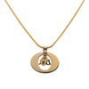 Dior Gold Plated CD Logo Pendant Necklace Secondhand