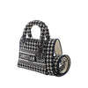 Dior Mini Embroidered Canvas Houndstooth Lady D Lite Secondhand