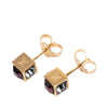 Louis Vuitton Gold Plated Strass Gamble Push Back Earrings Secondhand