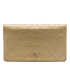 Chanel Quilted Metallic Aged Calfskin Palette Yen Bifold Long Wallet Secondhand