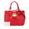 Miu Miu Goatskin Madras Satchel Secondhand