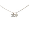 Chanel CC Brass Strass Heart Pendant Necklace Secondhand