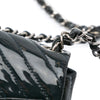 Chanel Mini Square Classic Chevron Patent Single Flap Secondhand
