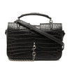 Saint Laurent Medium Croc Embossed Leather Charlotte Messenger Bag Secondhand