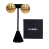 Secondhand Chanel Gold Plated Camellia Cross Dome Clip on Earrings