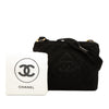 Chanel CC Diamond Quilted Suede Crossbody Secondhand