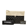 Chanel Medium Quilted Lambskin and Metallic Calfskin Pearl O Case Clutch Secondhand