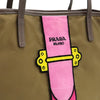 Prada Saffiano Trimmed Tessuto Velluto Ricamo Trompe L oeil Tote Secondhand