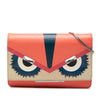 Secondhand Fendi Vitello Elite Crystal Eye Monster Continental Wallet on Chain