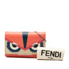 Secondhand Fendi Vitello Elite Crystal Eye Monster Continental Wallet on Chain