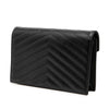 Saint Laurent Grain De Poudre Chevron Cassandre Envelope Chain Wallet Secondhand