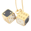 Louis Vuitton Gold Plated Game On Dice Pendant Necklace Secondhand