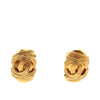 Chanel Gold Plated CC Clip On Earrings Secondhand