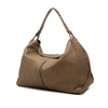 Bottega Veneta Large Intrecciato Trimmed Washed Cervo Deerskin Hobo Secondhand