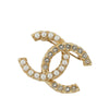 Chanel Gold Plated CC Faux Pearl Rhinestone Brooch Secondhand